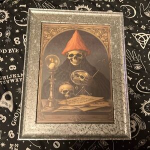 Skeleton Skull Death Horror 5x7 Framed Picture Halloween Spooky Creepy Goth